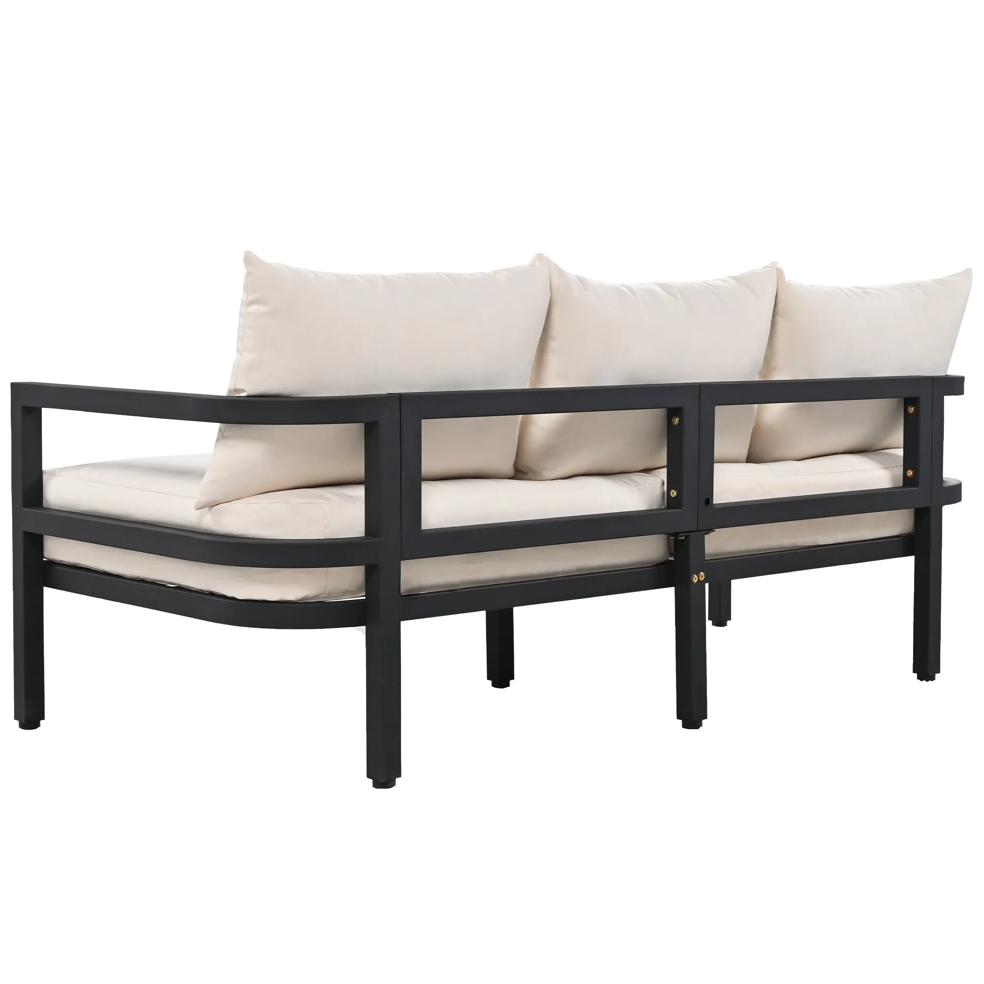 4-Piece Multi-person Outdoor Steel Sofa Set