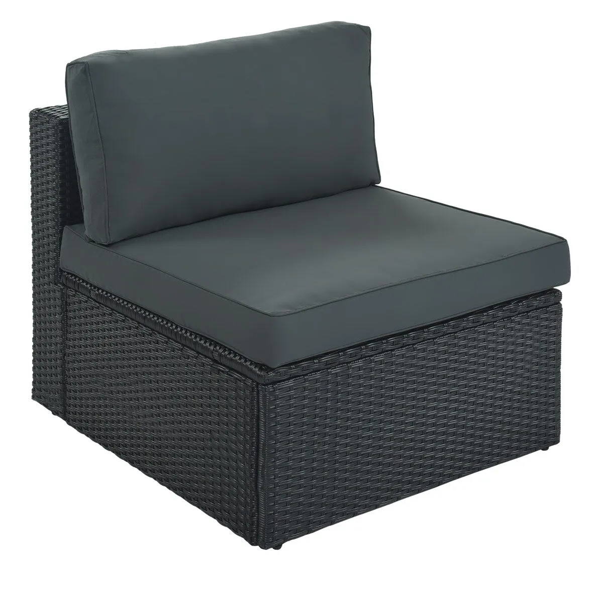 7-Piece Outdoor Wicker Sofa Set. Rattan Sofa Lounger. with Striped Pillows. Conversation Sofa