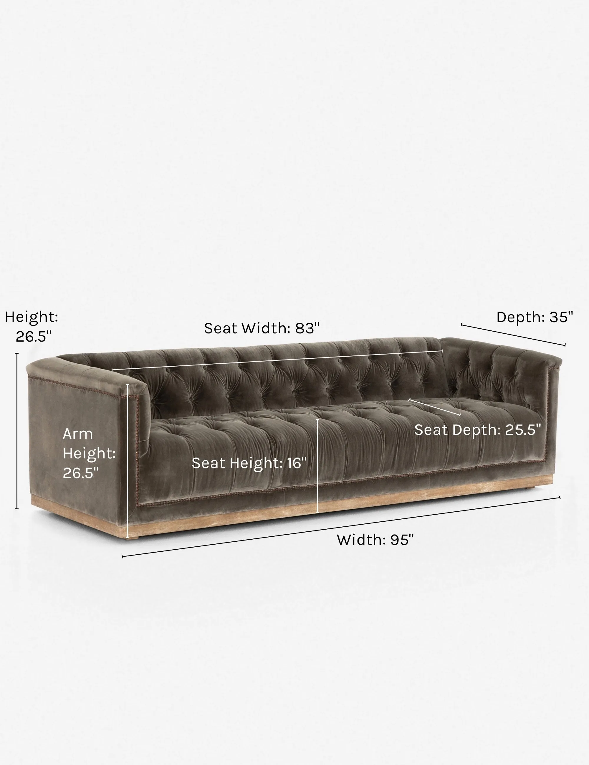 Afia Sofa. Sapphire Birch