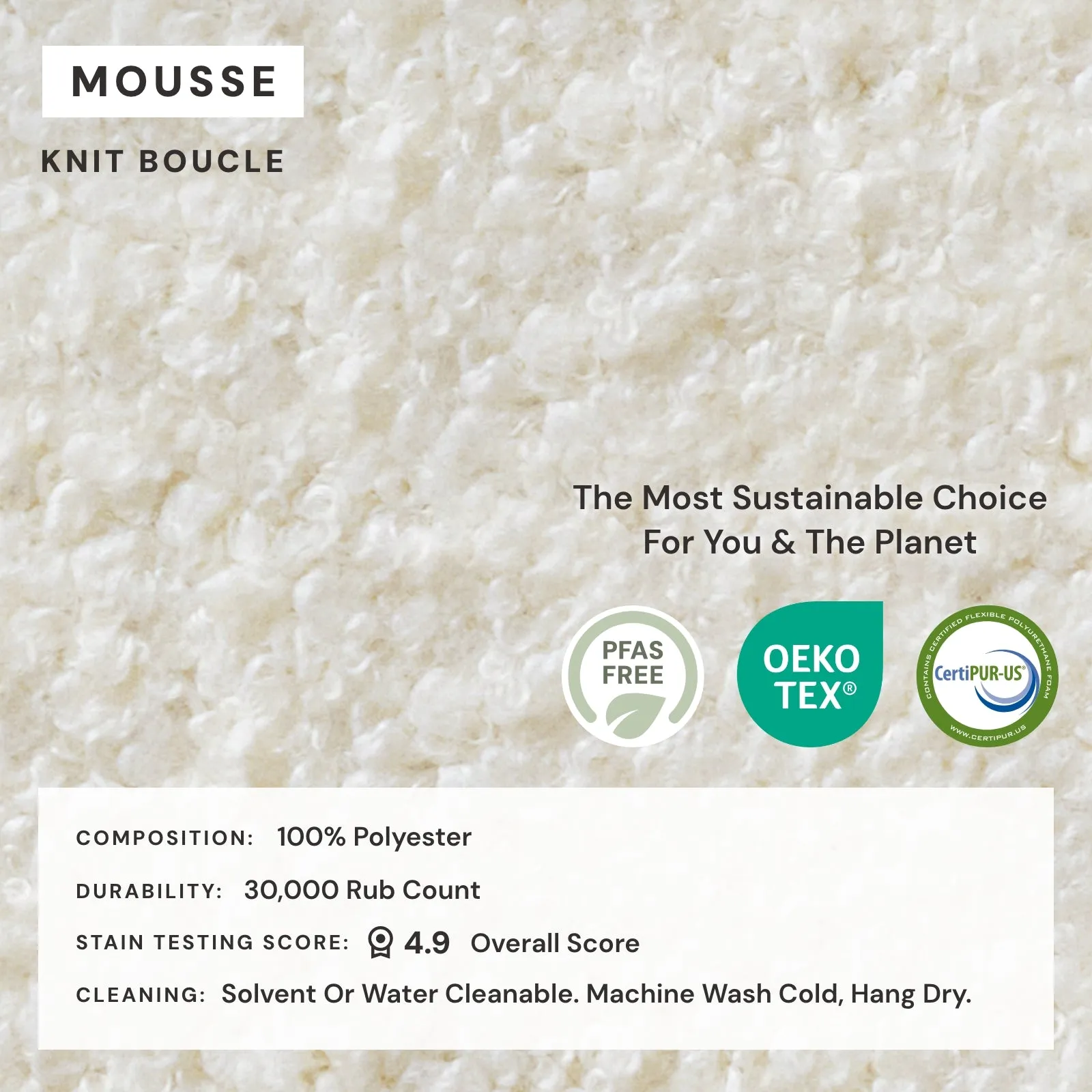 Elevate Comfort Layer Set for 2-Seater   Ottoman | Knit Boucle in Mousse