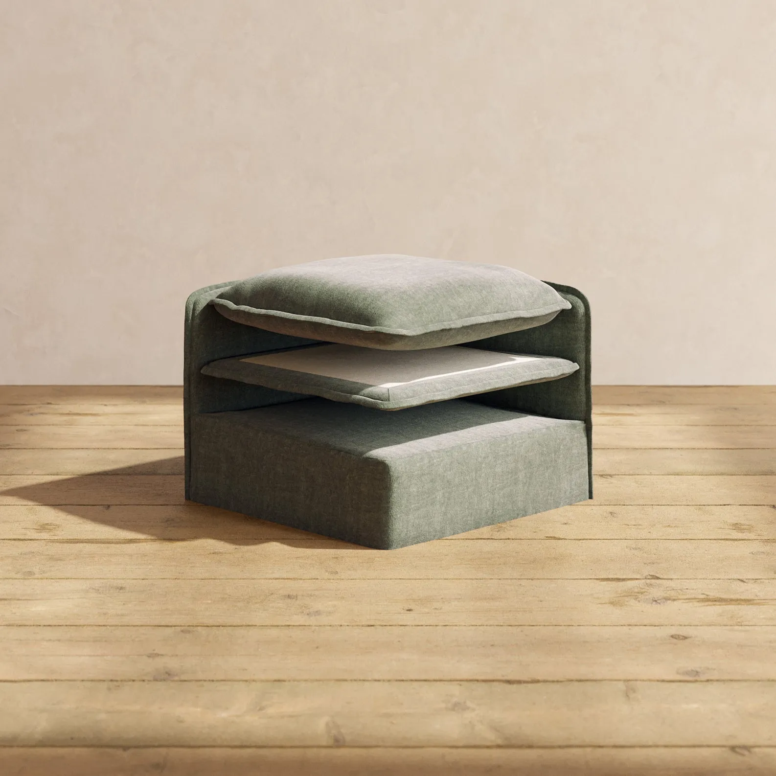 Elevate Comfort Layer Set for Armless Chair | Heirloom Velvet in Willow