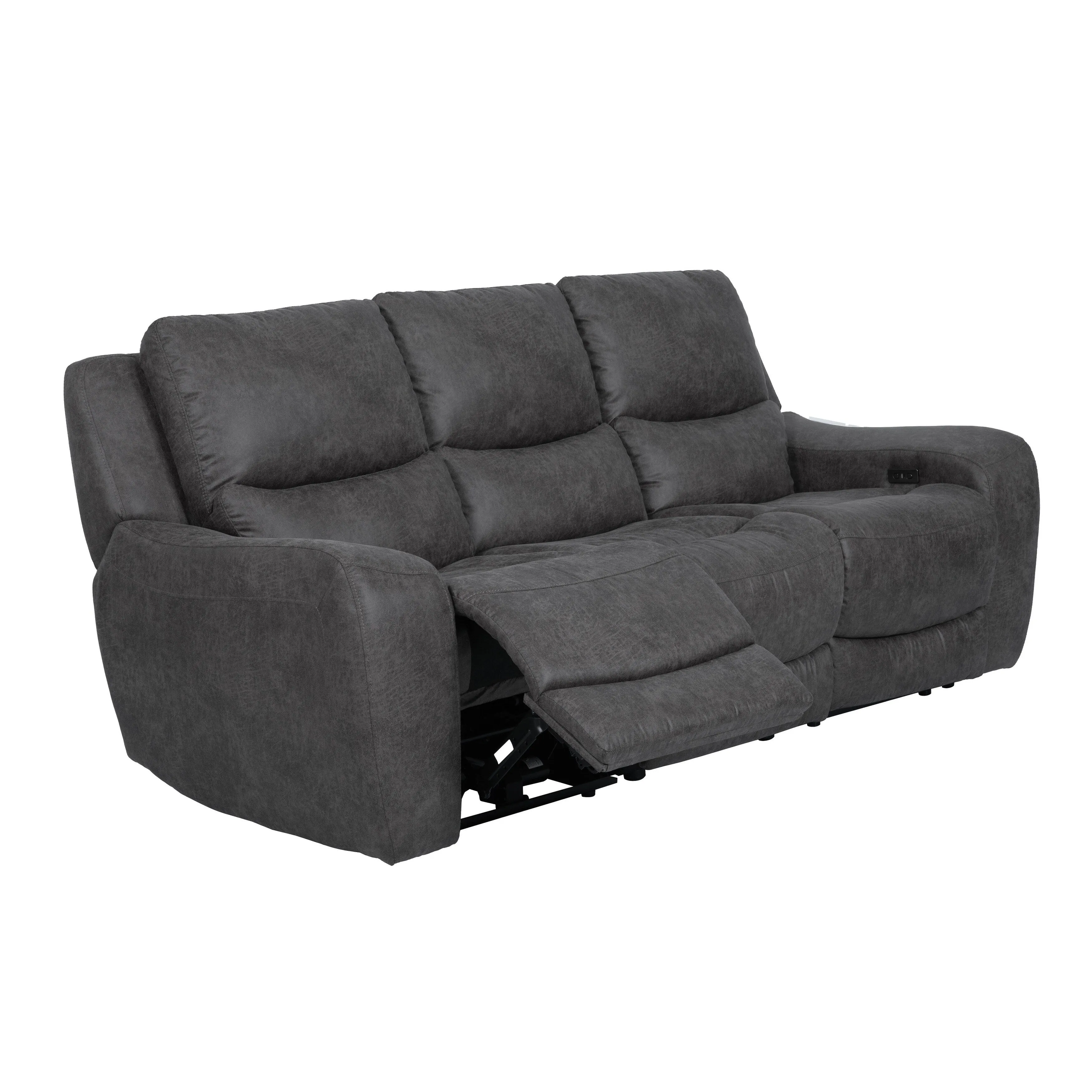 Furniture of America Evelio Modern 3-Piece Oversized Power Recline Sofa Set with USB Ports