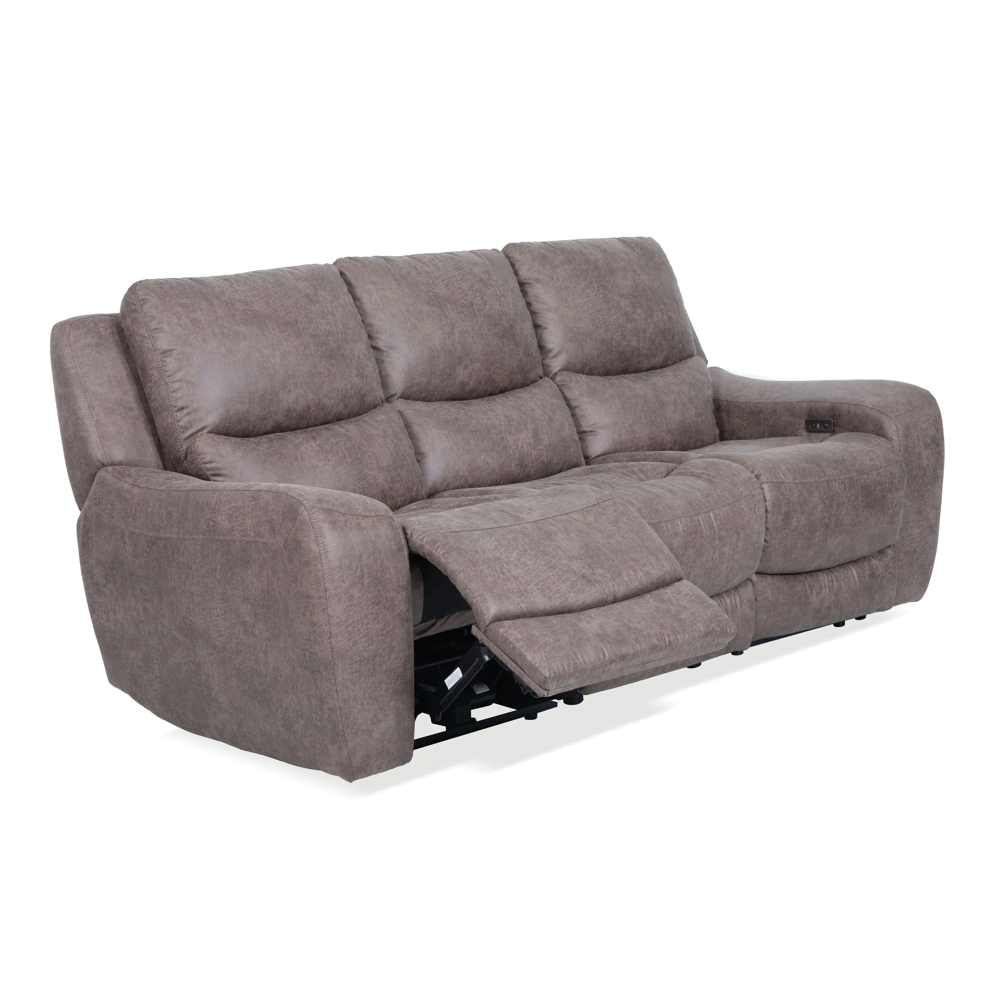 Furniture of America Evelio Modern 3-Piece Oversized Power Recline Sofa Set with USB Ports