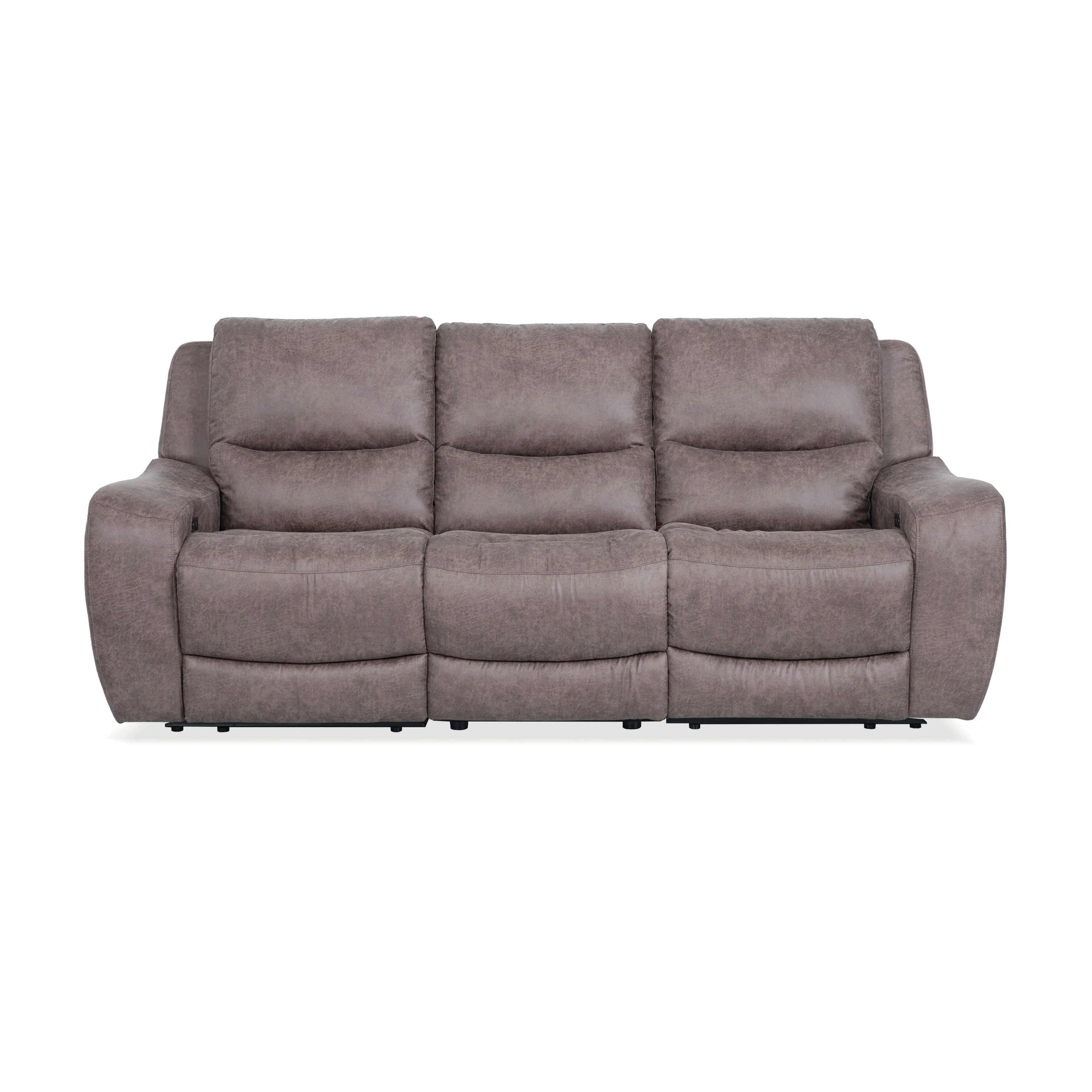 Furniture of America Evelio Modern 3-Piece Oversized Power Recline Sofa Set with USB Ports