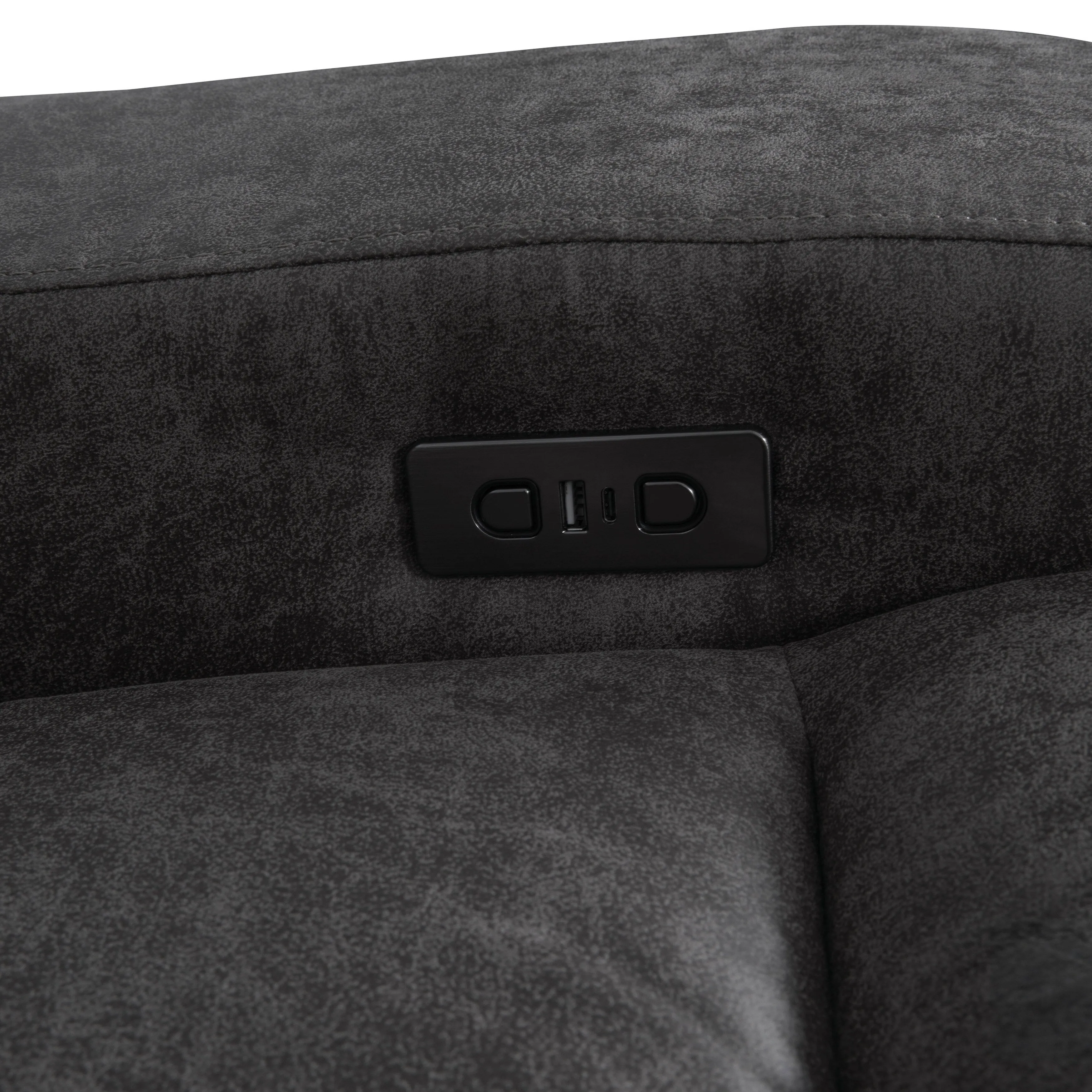 Furniture of America Evelio Modern 3-Piece Oversized Power Recline Sofa Set with USB Ports