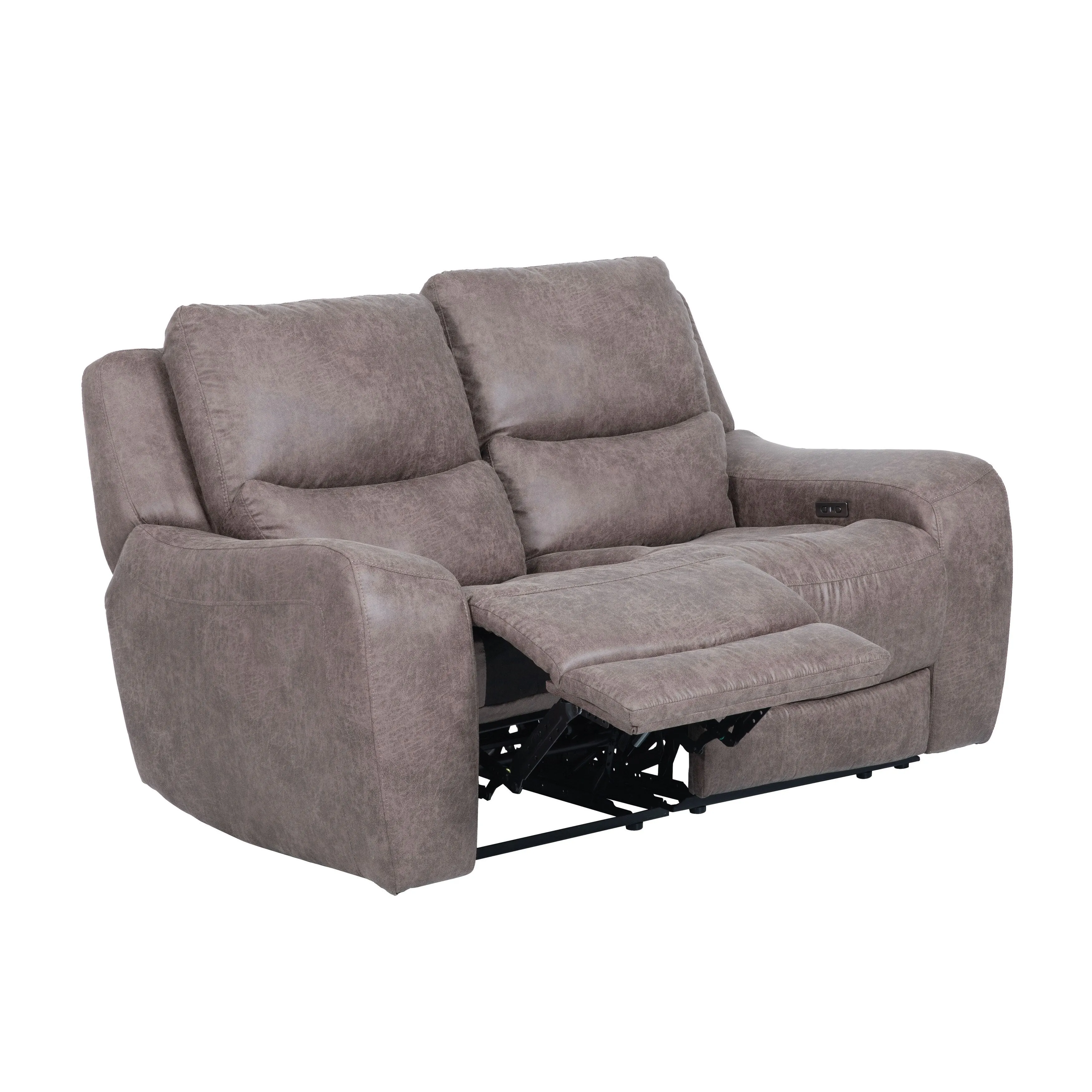 Furniture of America Evelio Modern 3-Piece Oversized Power Recline Sofa Set with USB Ports