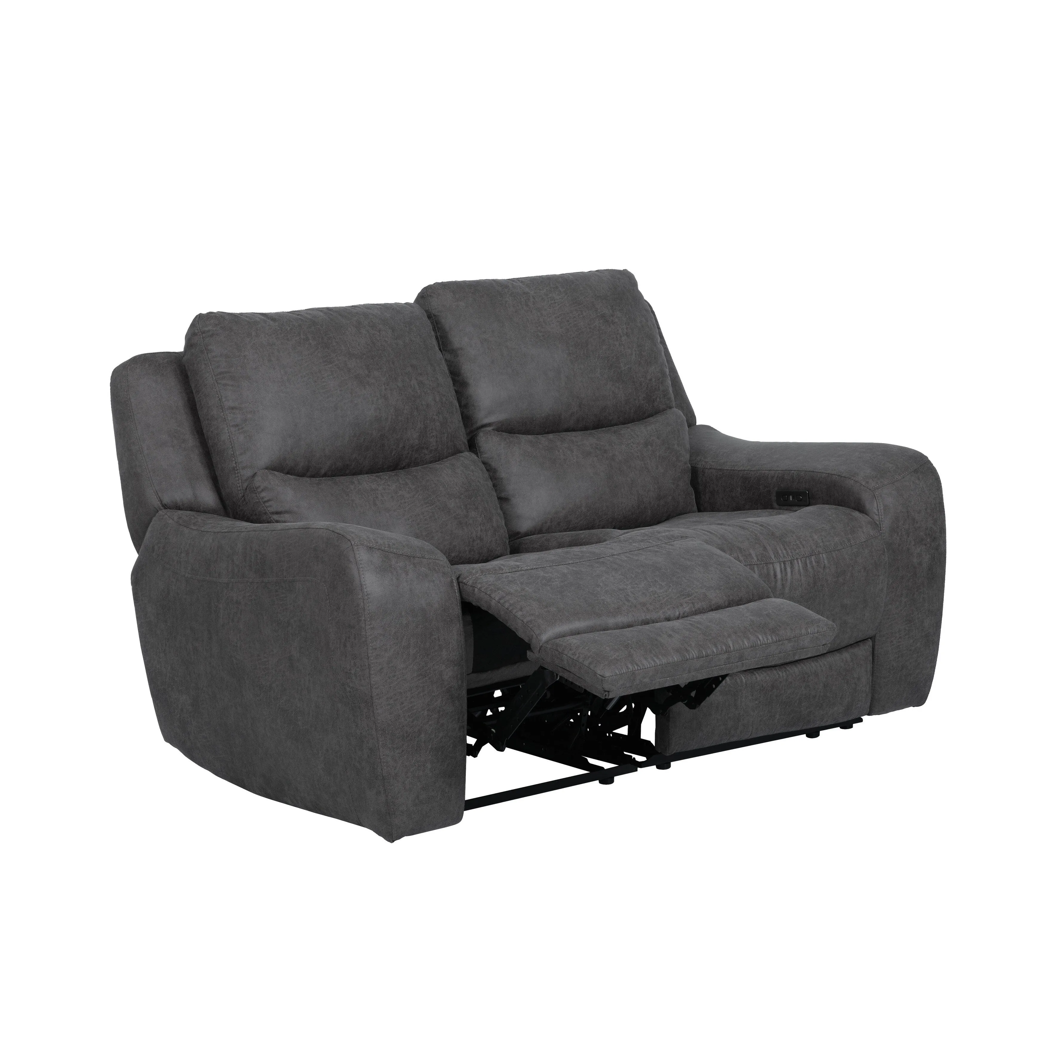 Furniture of America Evelio Modern 3-Piece Oversized Power Recline Sofa Set with USB Ports