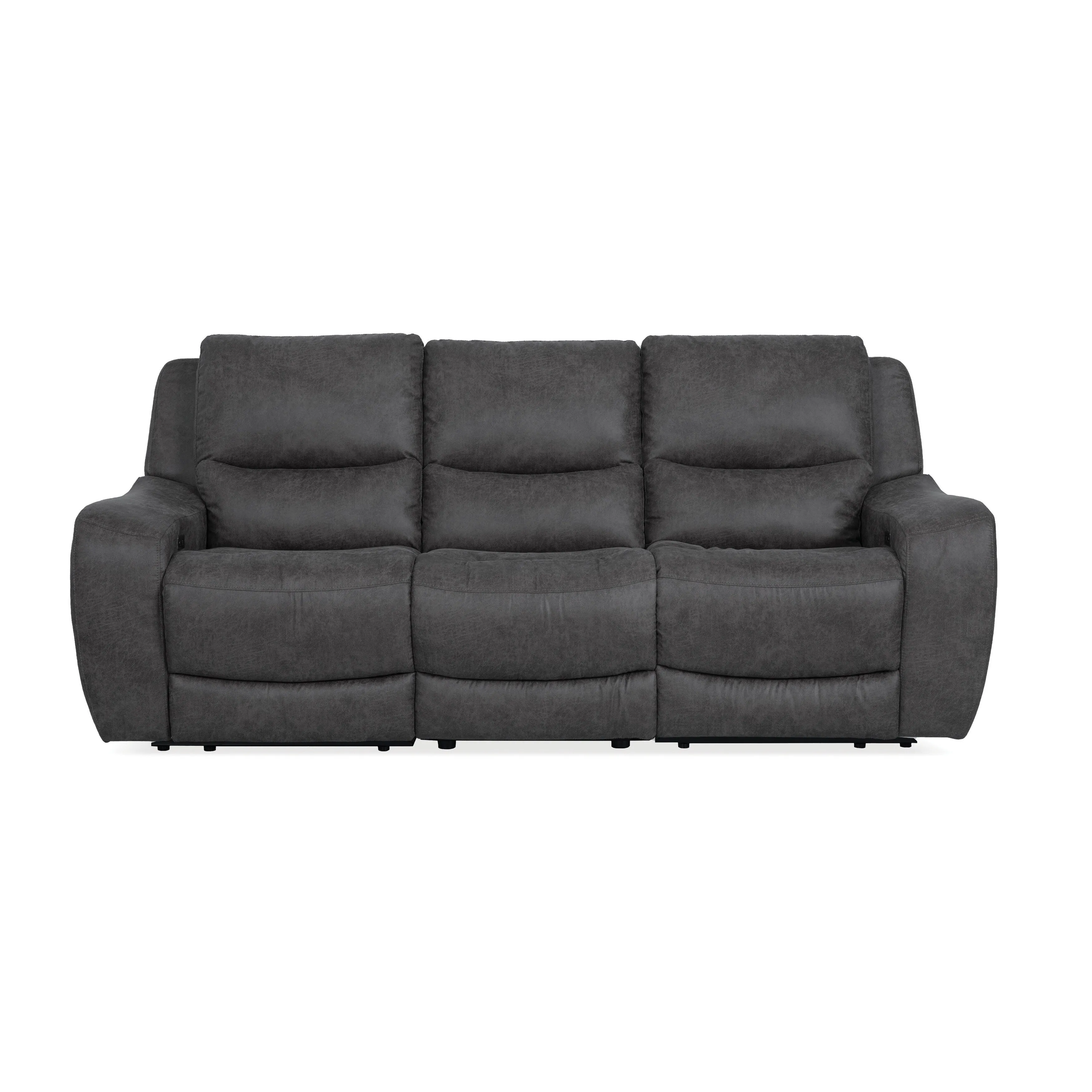 Furniture of America Evelio Modern 3-Piece Oversized Power Recline Sofa Set with USB Ports