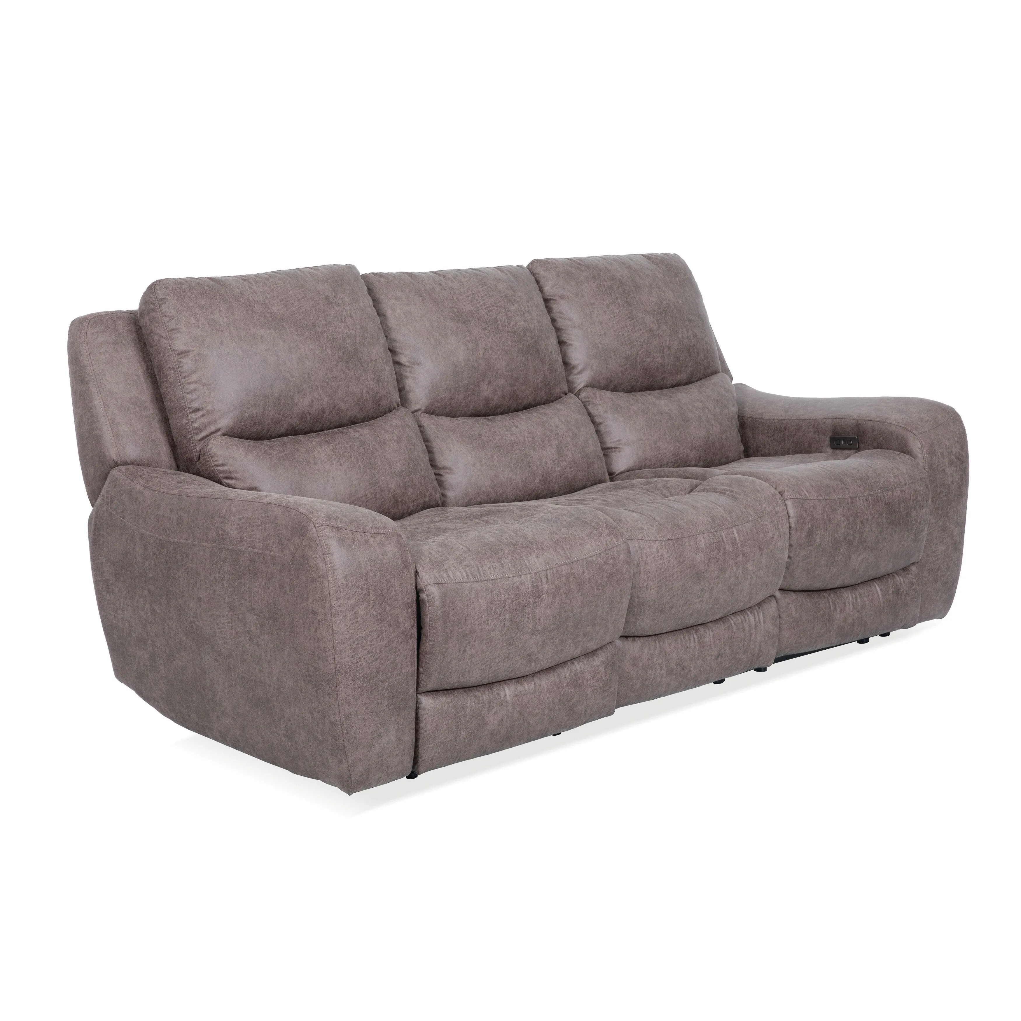 Furniture of America Evelio Modern 3-Piece Oversized Power Recline Sofa Set with USB Ports