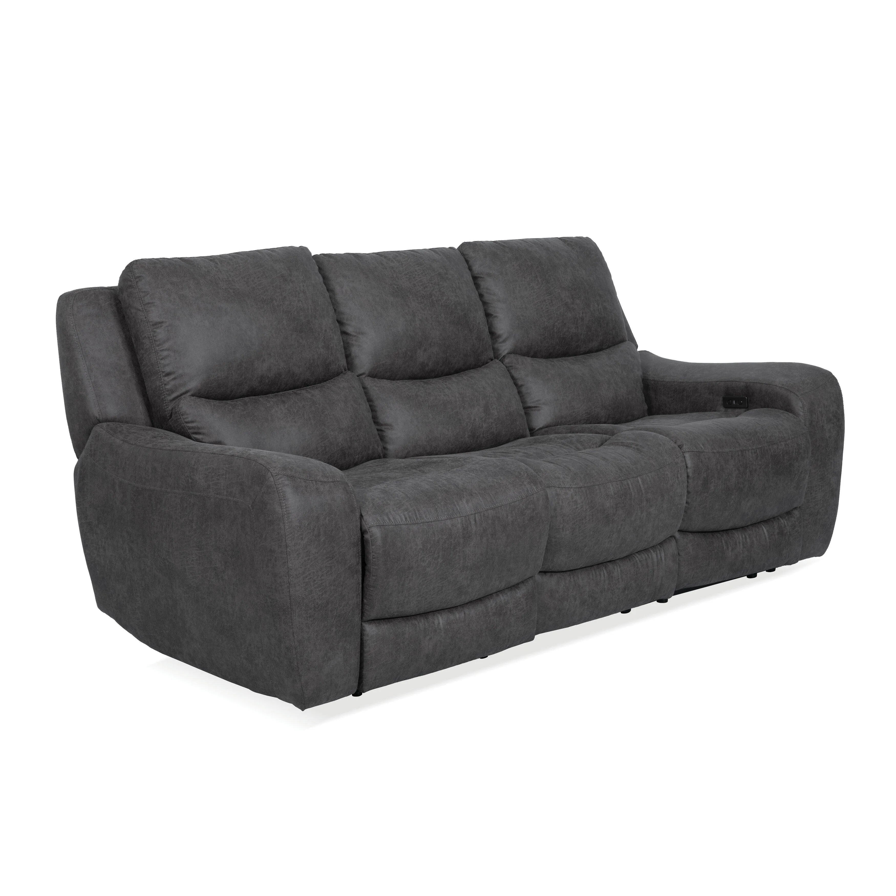 Furniture of America Evelio Modern 3-Piece Oversized Power Recline Sofa Set with USB Ports