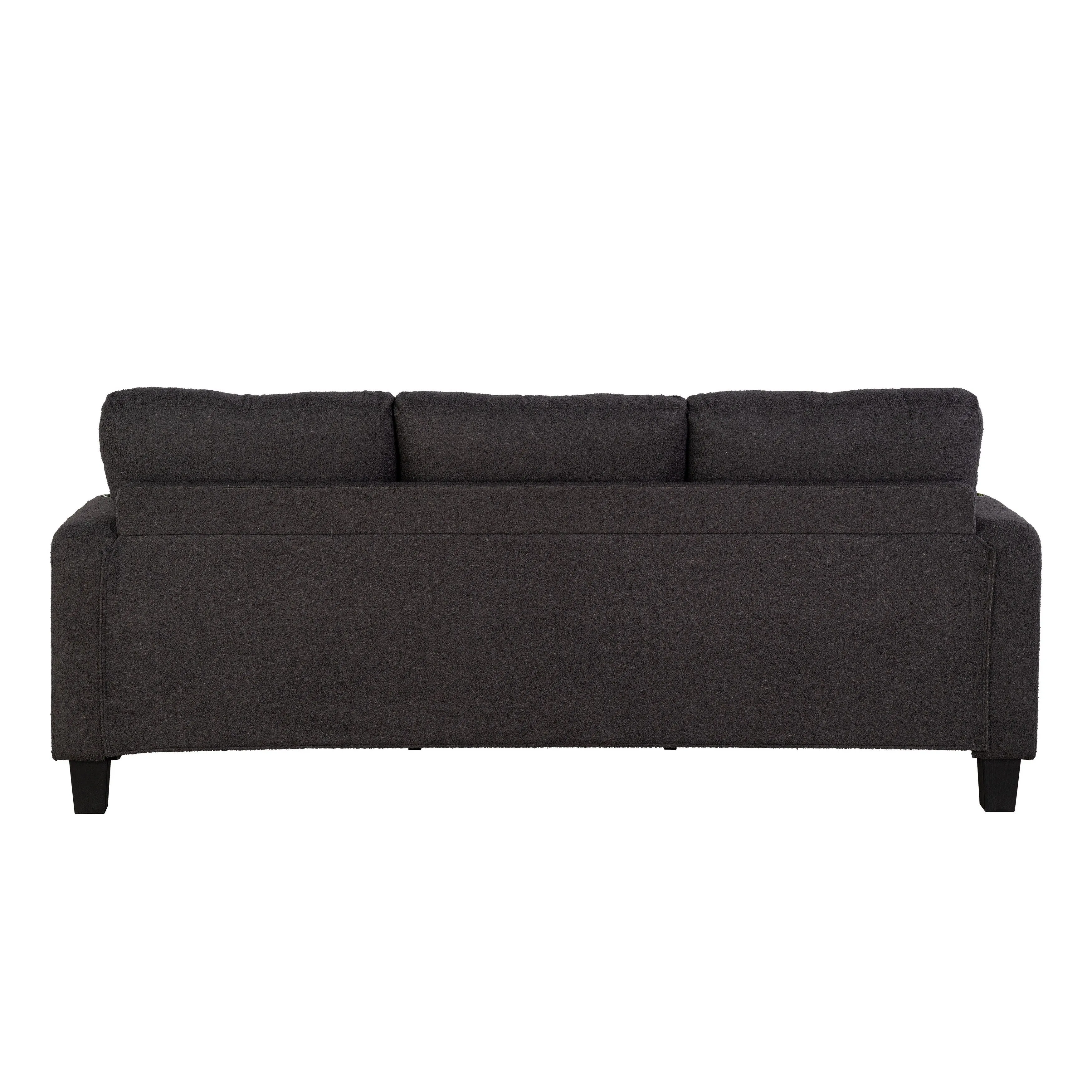 Furniture of America Xenia Modern 2-Piece Boucle Sofa Set with Cup Holders and USB Ports