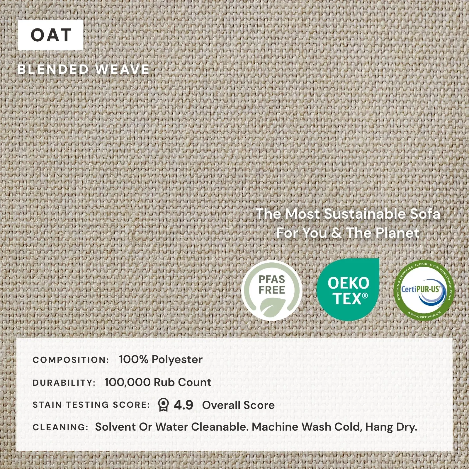Modular Performance 2-Seater in Oat | Deluxe Blend