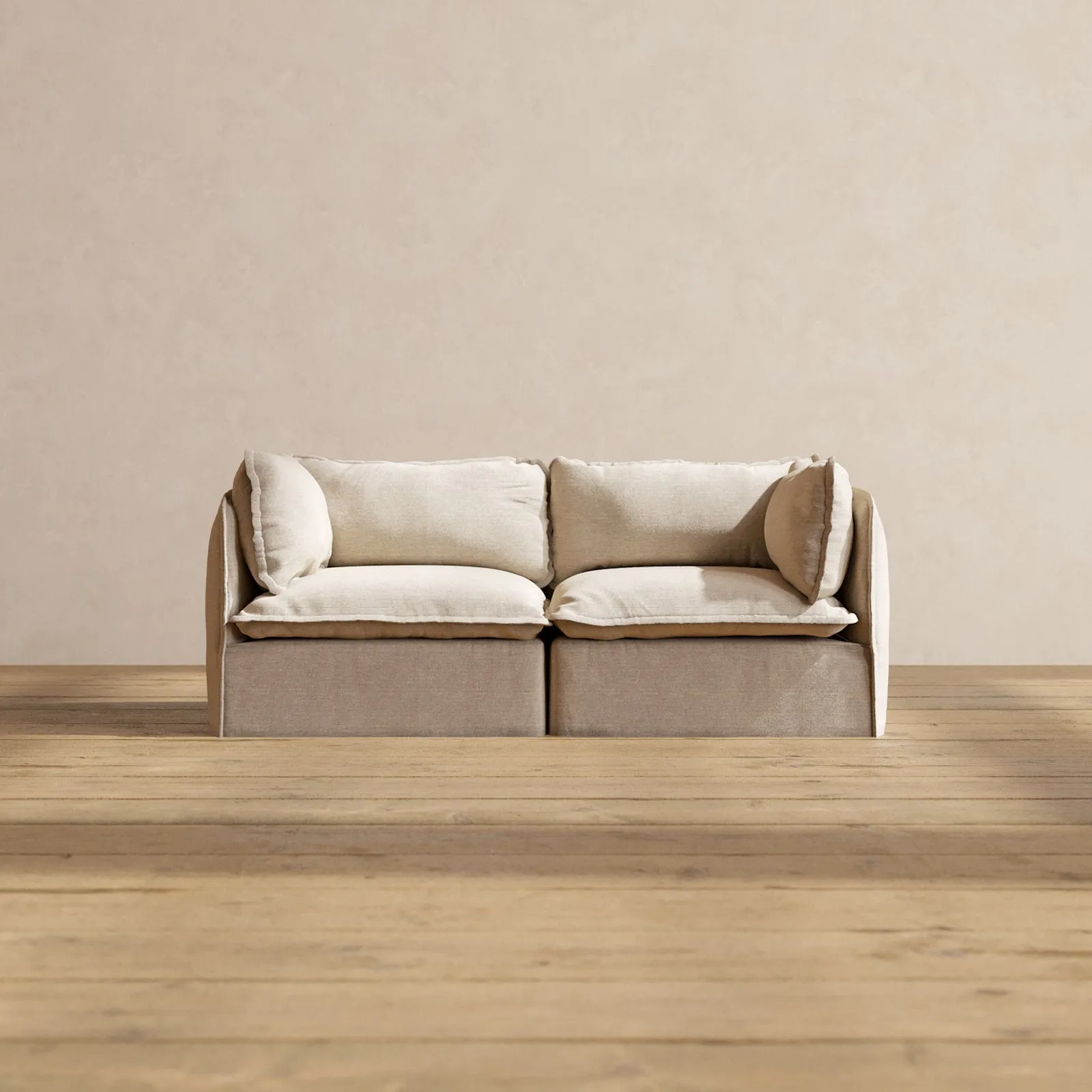 Modular Performance 2-Seater in Oat | Deluxe Blend