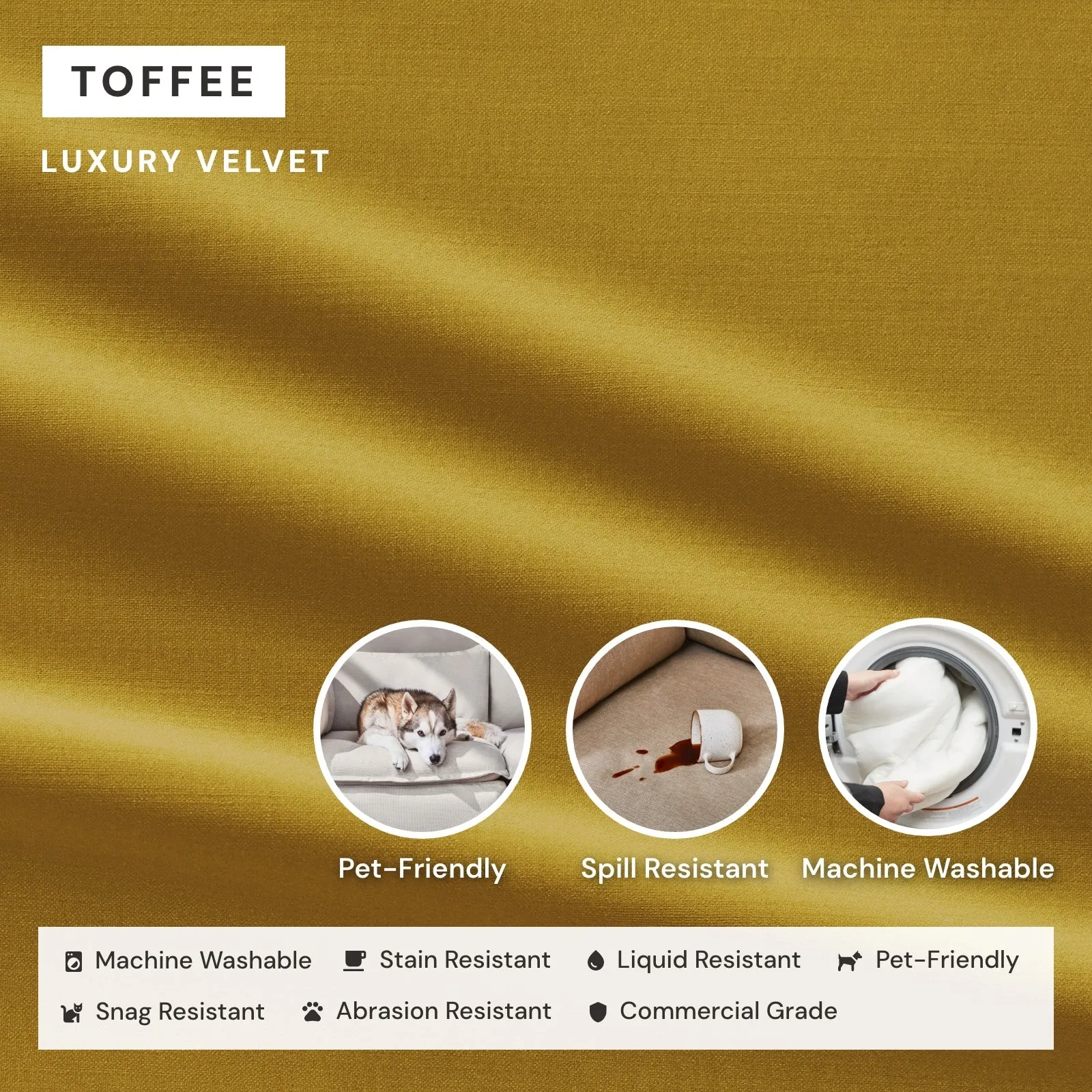 Modular Performance 9-Seater Open-Ends U-Sectional in Toffee | Relaxed Blend