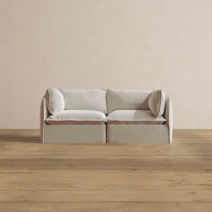 Modular Washable 2-Seater in Coco | Deluxe  Seat | Cloud Pillow