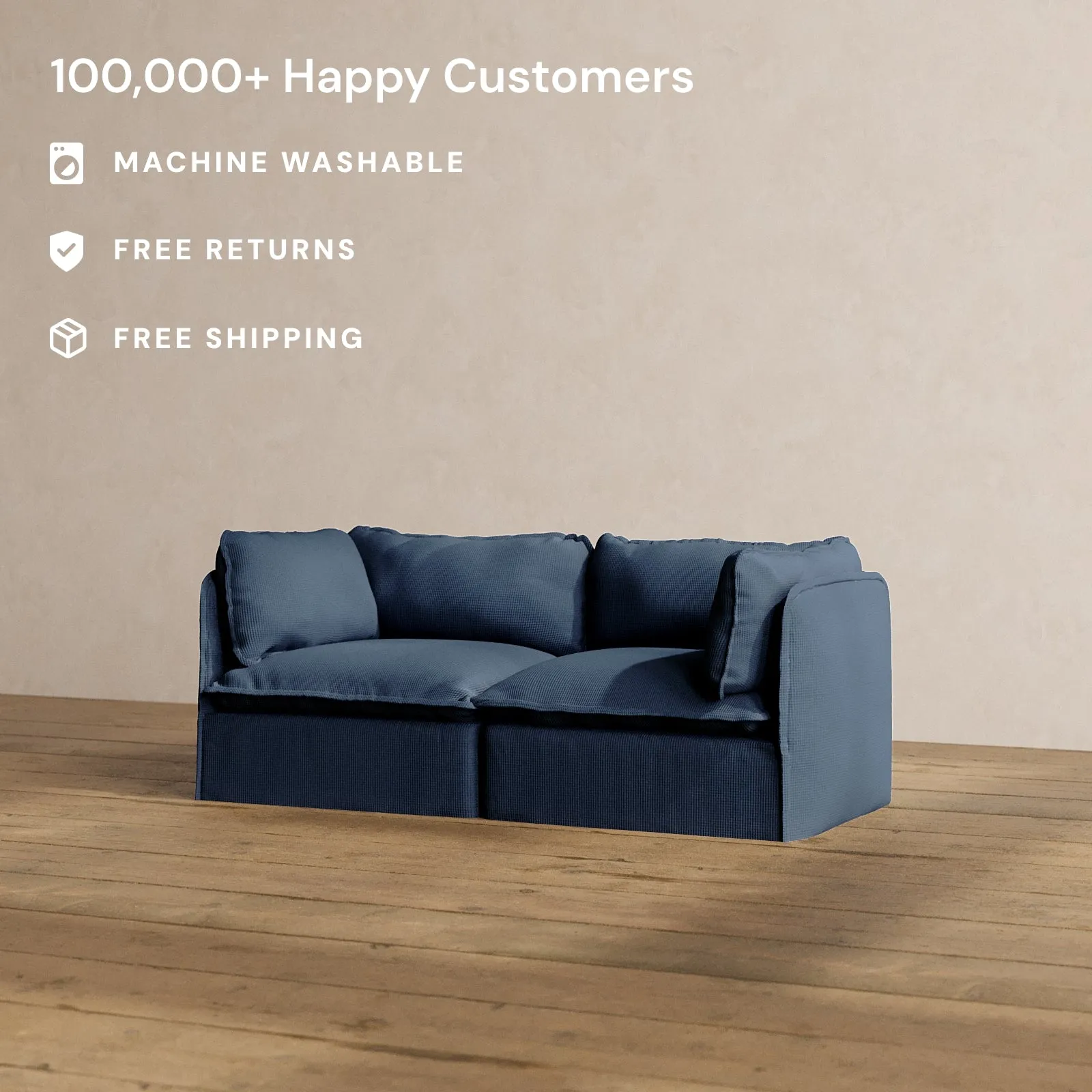 Modular Washable 2-Seater in Sumi | Memorix  Seat | Contour Pillow