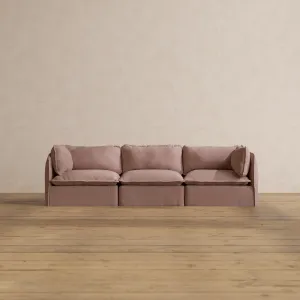 Modular Washable 3-Seater in Sakura | Deluxe  Seat | Cloud Pillow