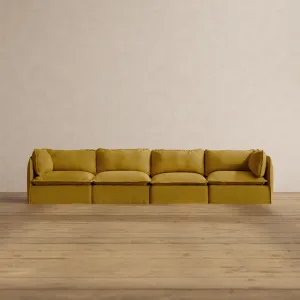 Modular Washable 4-Seater in Kiiro | Deluxe  Seat | Cloud Pillow