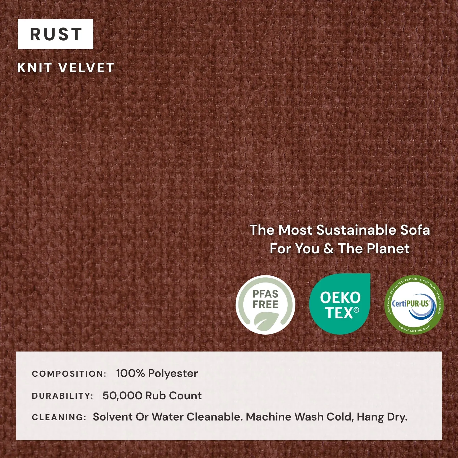 Modular Washable 4-Seater Sofa   Armchair Set in Rust | Memorix  Seat | Contour Pillow