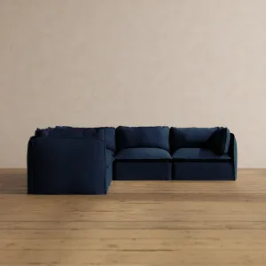 Modular Washable 5-Seater Corner Sectional in Sumi | Memorix  Seat | Contour Pillow
