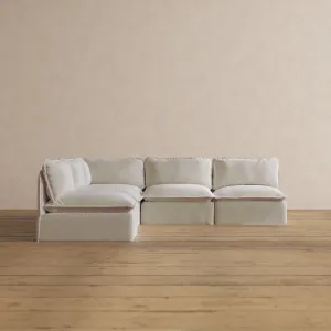 Modular Washable 5-Seater Open-Ends Corner Sectional in Coco | Memorix  Seat | Contour Pillow