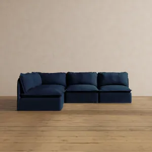 Modular Washable 5-Seater Open-Ends Corner Sectional in Sumi | Memorix  Seat | Contour Pillow