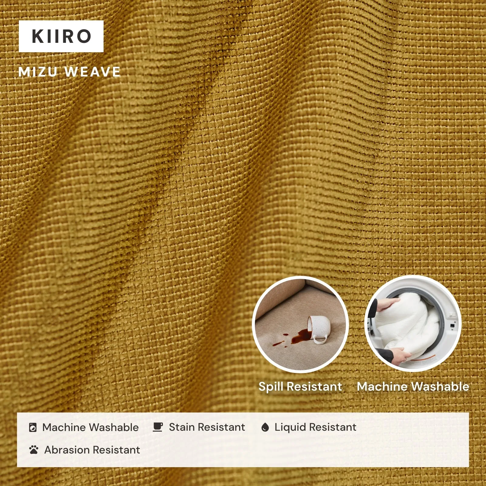Modular Washable 6-Seater Open-Ends U-Sectional in Kiiro | Deluxe  Seat | Cloud Pillow