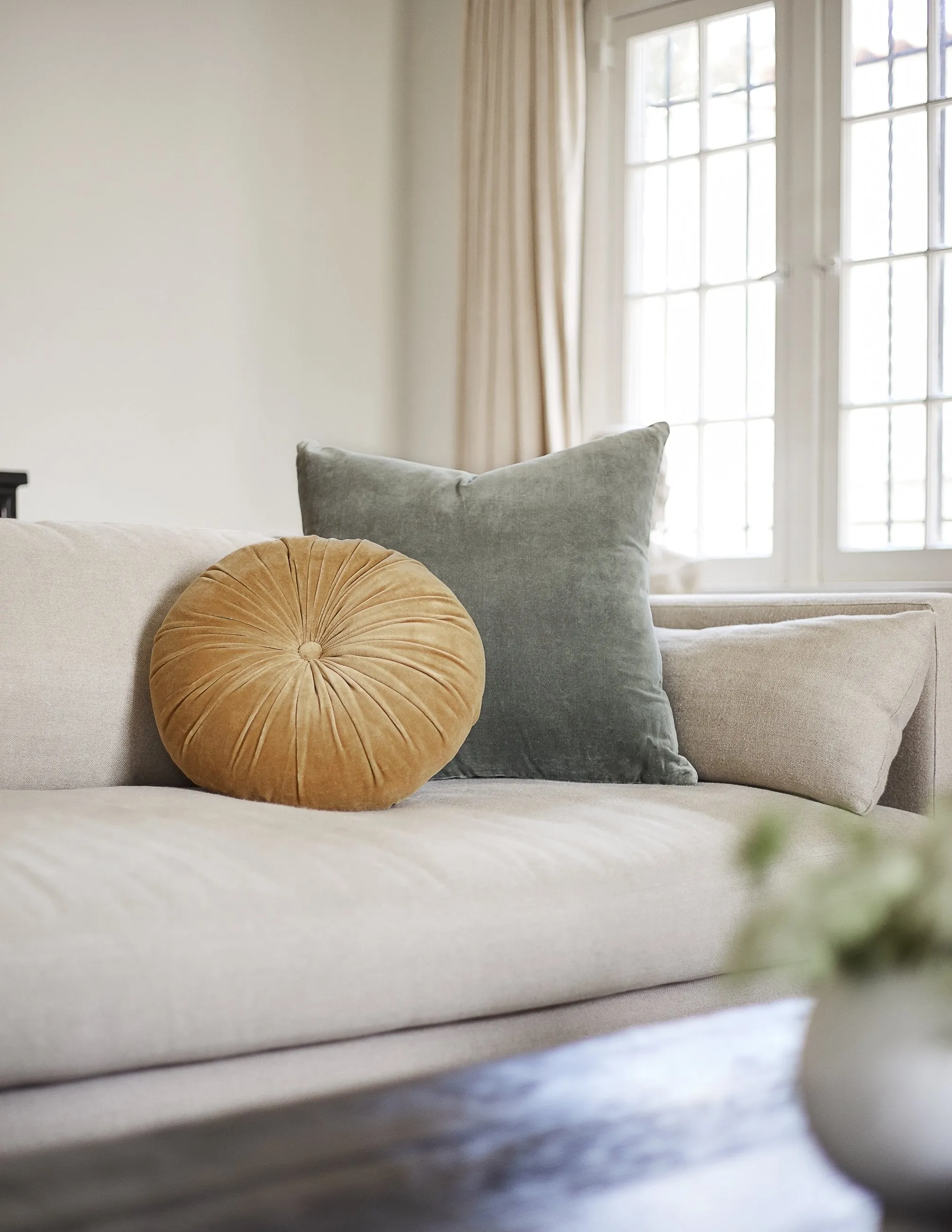 Monroe Velvet Round Pillow