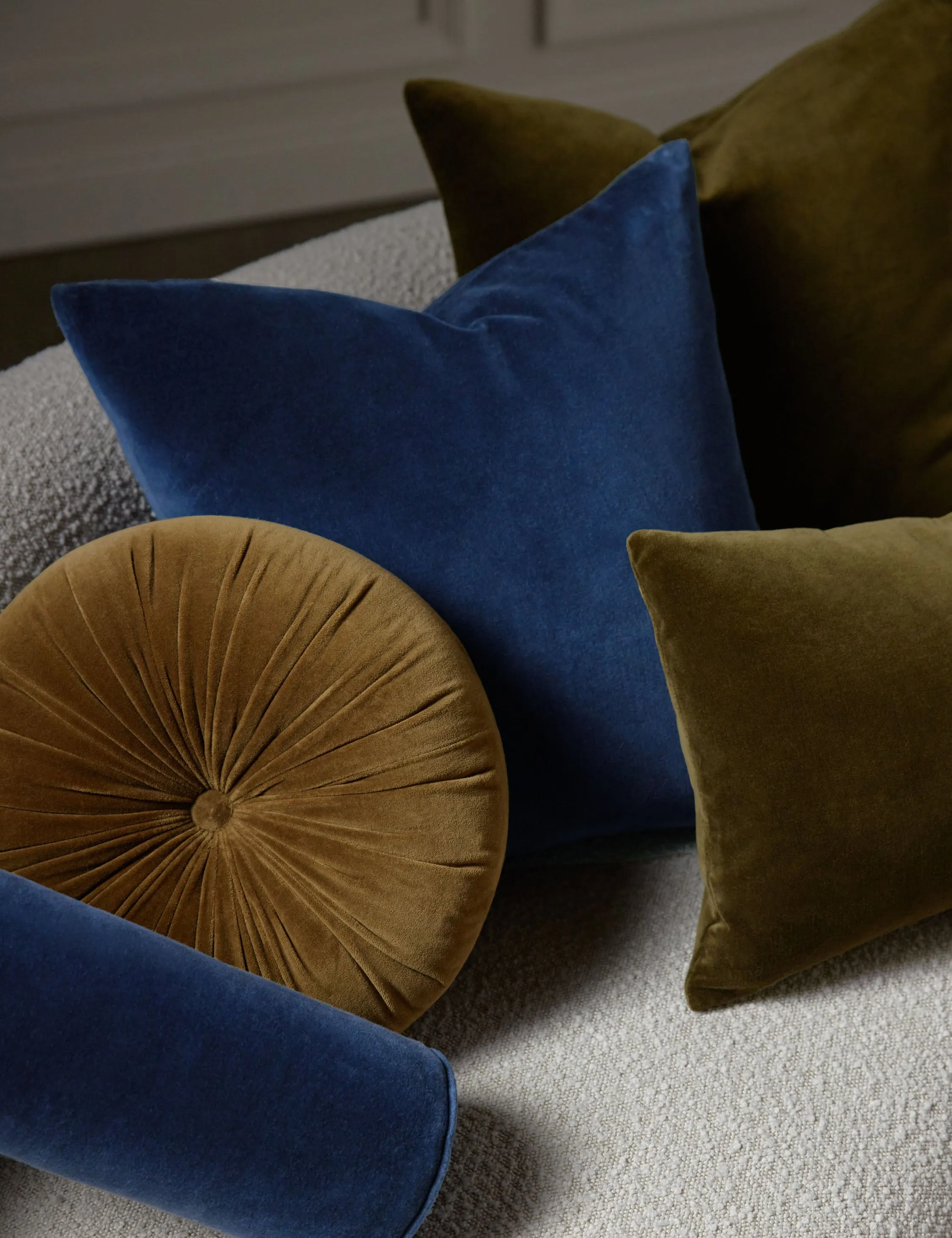 Monroe Velvet Round Pillow