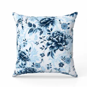 Nature's Canvas Faux Suede Reversible Throw Pillow Blue