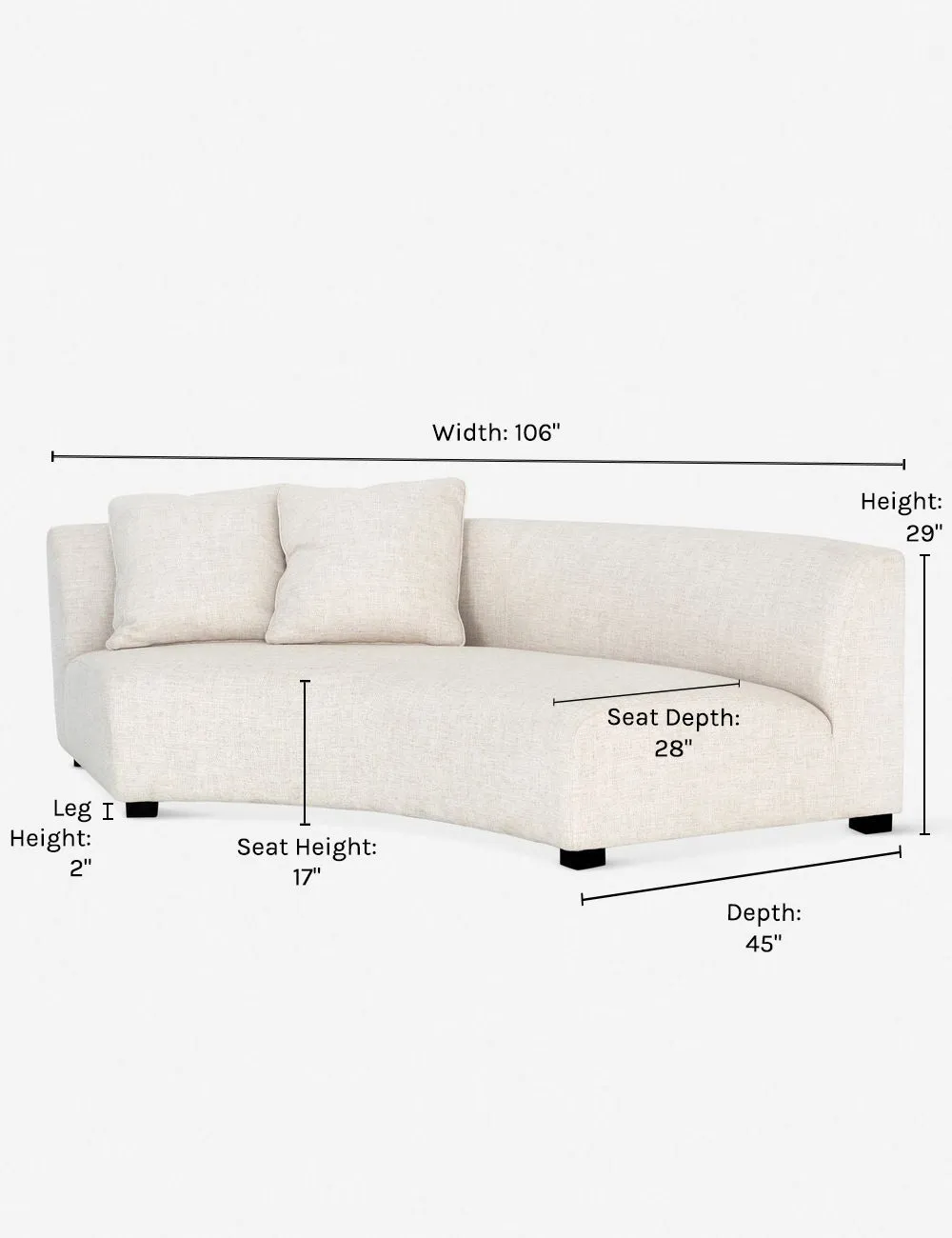 Saban Curved Sofa