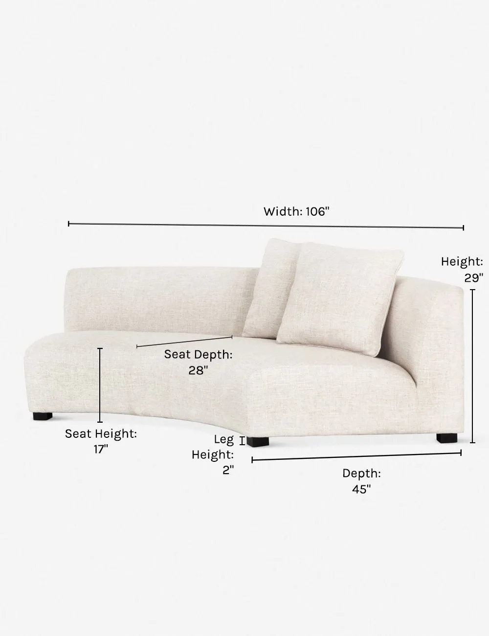Saban Curved Sofa