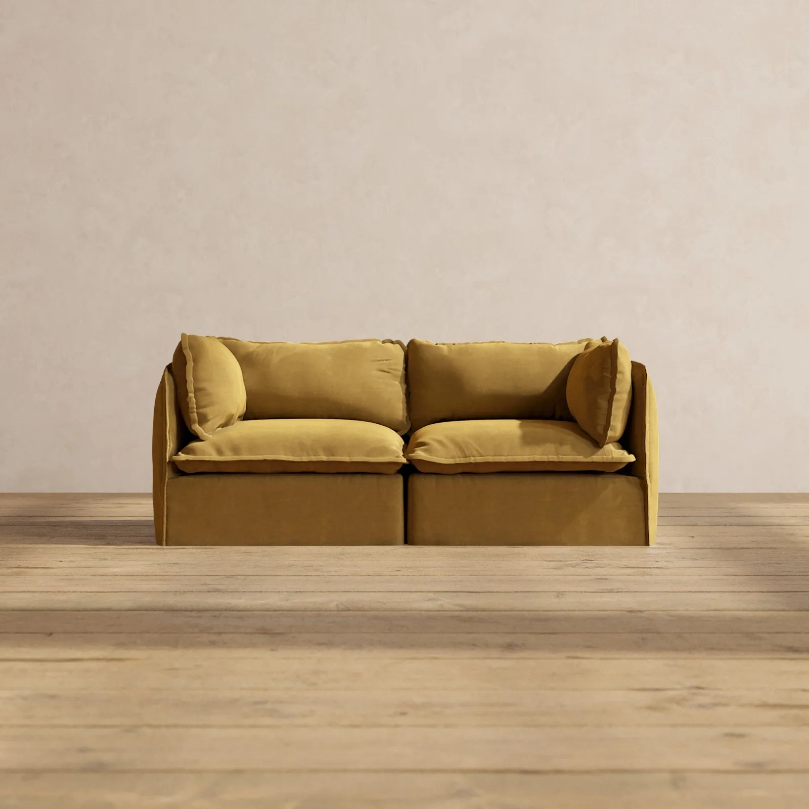 Slipcover Only - Modular Performance 2-Seater | Luxury Velvet in Toffee