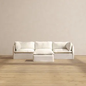Slipcover Only - Modular Performance 3-Seater   Ottoman | Knit Boucle in Mousse