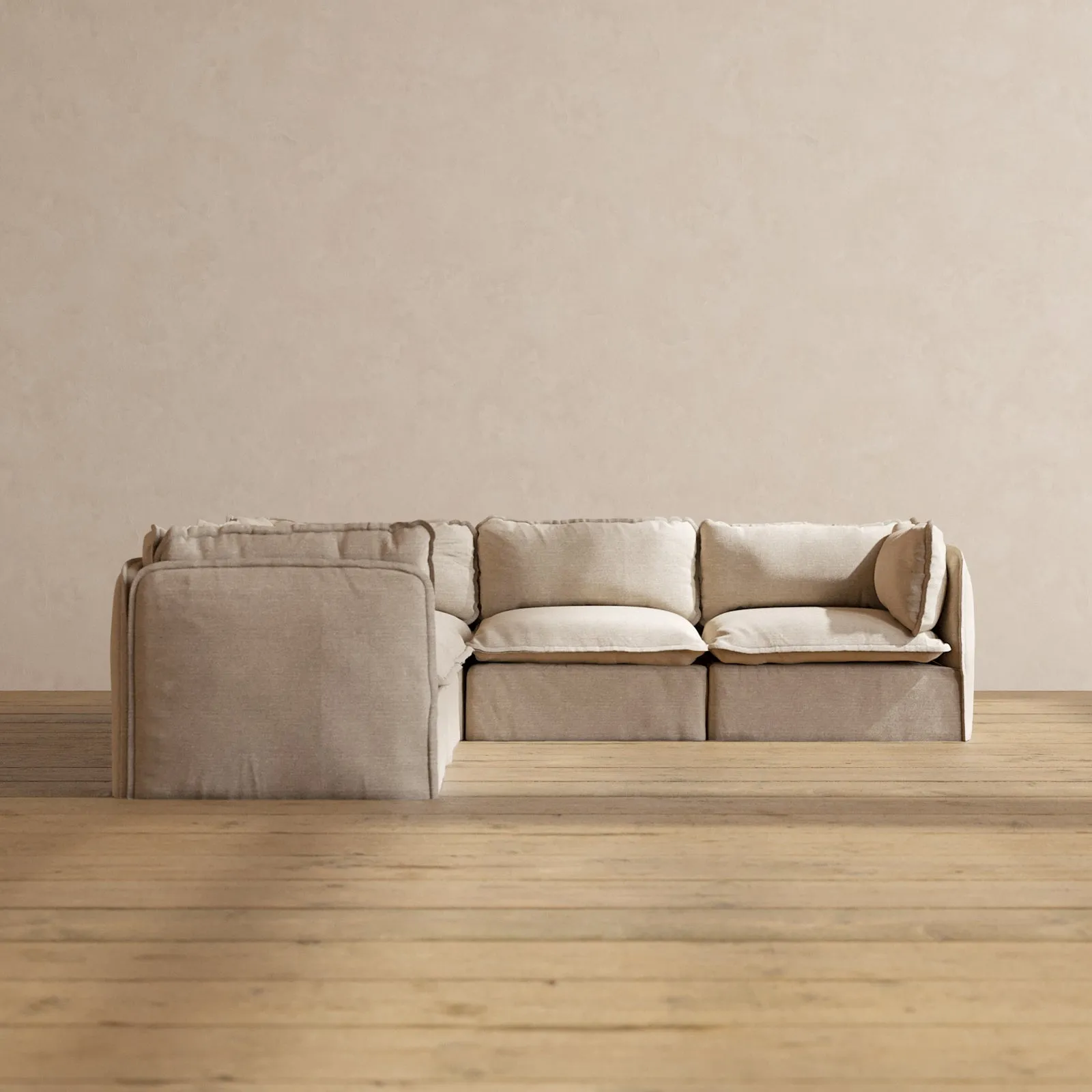 Slipcover Only - Modular Performance 5-Seater Corner Sectional | Blended Weave in Oat