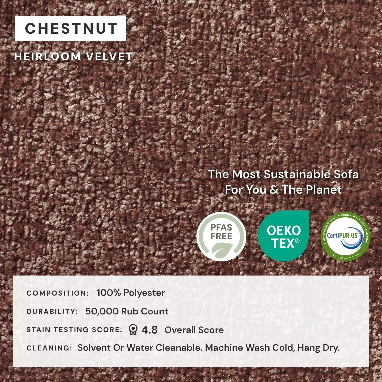 Slipcover Only - Modular Performance 9-Seater Open-Ends U-Sectional | Heirloom Velvet in Chestnut