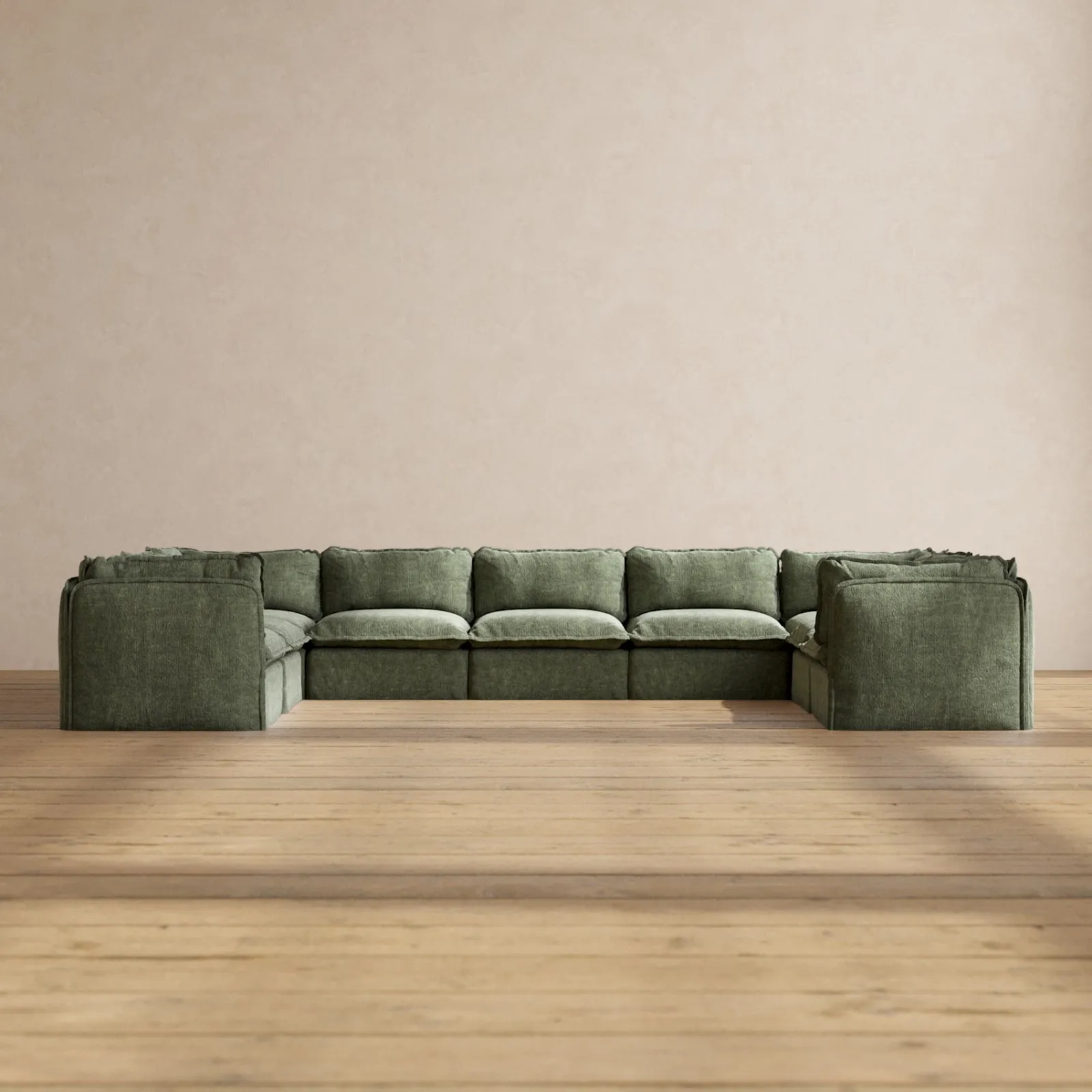 Slipcover Only - Modular Performance 9-Seater U-Sectional | Heirloom Velvet in Willow