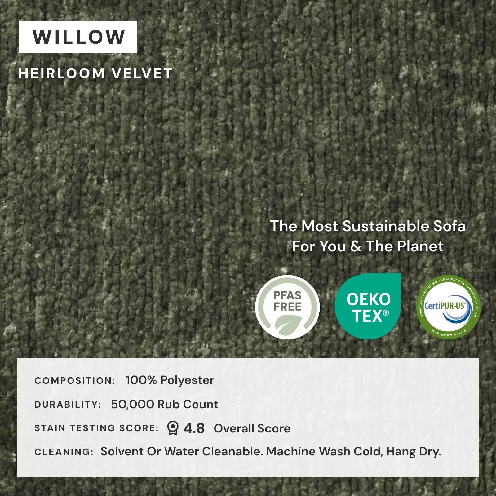 Slipcover Only - Modular Performance 9-Seater U-Sectional | Heirloom Velvet in Willow