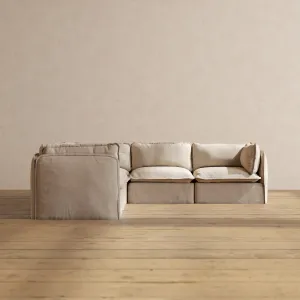 Slipcover Only - Modular Washable 5-Seater Corner Sectional in Oat