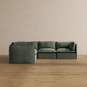 Slipcover Only - Modular Washable 5-Seater Corner Sectional in Willow